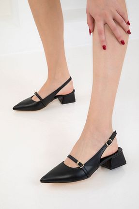 کفش پاشنه بلند کلاسیک مشکی زنانه چرم مصنوعی SOHO - کد 937238071