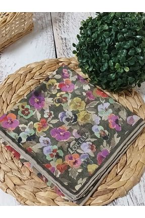 شال خاکی زنانه پنبه ای Aydmr Aksesuar - کد 939062072
