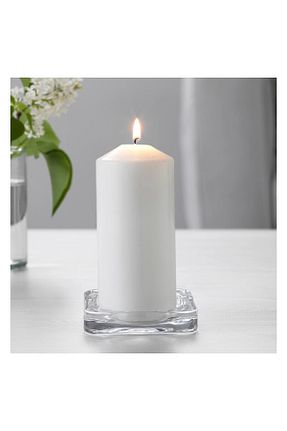 شمعدان و شمع گیر نارنجی شیشه IKEA - کد 847849505