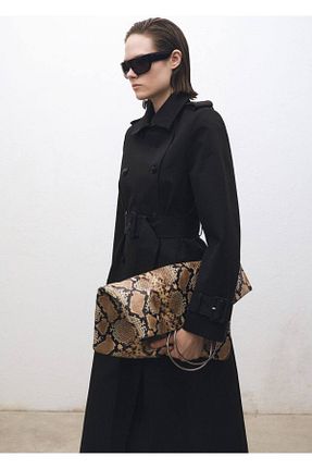 ترنچکت مشکی زنانه پنبه ای MANGO - کد 898627736