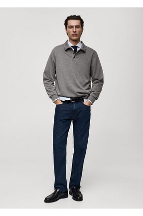 سوئیشرت مشکی مردانه رگولار MANGO Man - کد 898627813