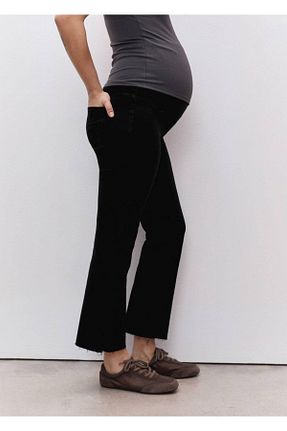 شلوار جین مشکی زنانه رگولار MANGO - کد 883612665