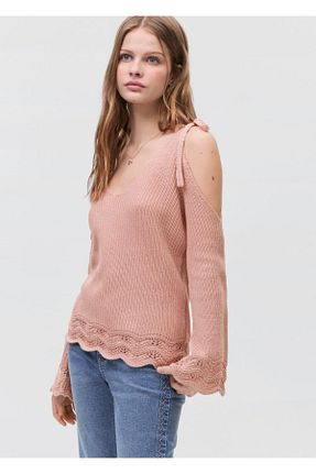 پلیور صورتی زنانه ساده MANGO Teen - کد 886002625