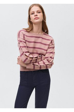 پلیور صورتی زنانه رگولار MANGO Teen - کد 886002610