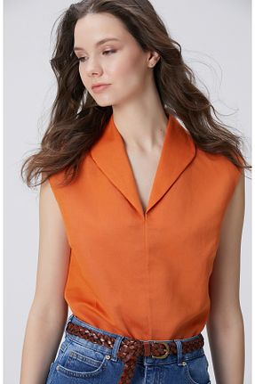 بلوز نارنجی زنانه ساده Network - کد 938969827