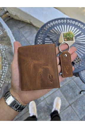 کیف پول قهوه ای مردانه سایز متوسط Visso leather - کد 40155813
