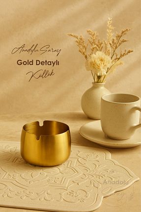 زیر سیگاری طلائی فلزی Anadolu Saray - کد 938433761