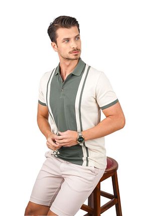 پولوشرت بژ مردانه پنبه ای Etikmen - کد 819658217