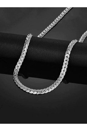 گردنبند استیل ( فولاد ) طوسی مردانه استیل (فولاد) Satürn Silver Kuyumculuk - کد 939010160