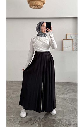 شلوار مشکی زنانه بافتنی Hatun Atila - کد 929439133