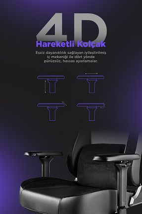 صندلی گیمینگ مشکی Geriye doğru yatabilme Ergopixel - کد 738394526