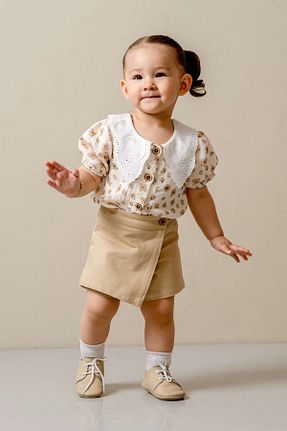 ست نوزادی بژ بچه گانه پنبه ای JNF kids - کد 936692498
