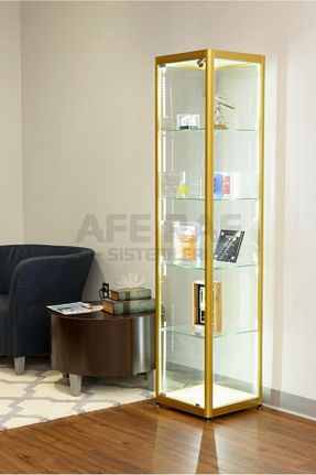 ویترین و بوفه ظروف نقره طلائی AZUCABİN - کد 218528282