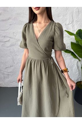 لباس خاکی زنانه بافتنی Elif Özbey Butik - کد 939015384