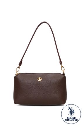کیف دوشی قهوه ای زنانه چرم مصنوعی U.S. Polo Assn. - کد 936568721