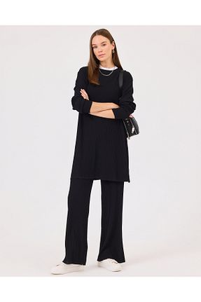 ست بالاتنه و پائین تنه حجاب مشکی زنانه Straight Scl - کد 861648456