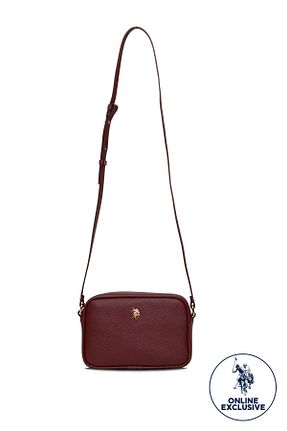 کیف پستچی زرشکی زنانه چرم مصنوعی U.S. Polo Assn. - کد 937303886