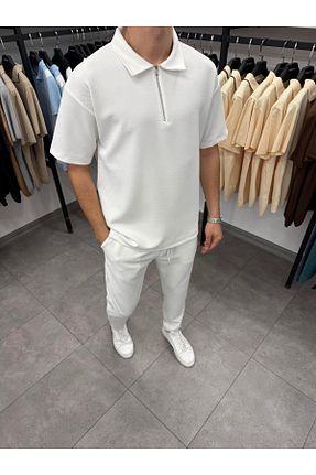 ست بالاتنه و پائین تنه سفید مردانه رگولار Butik - کد 939033609