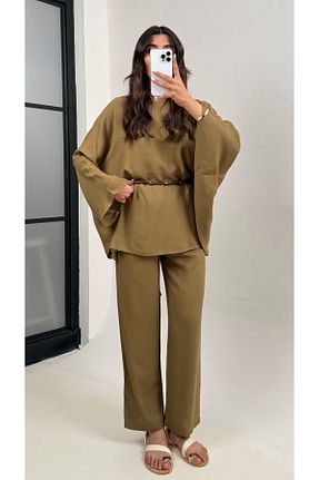 ست بالاتنه و پائین تنه خاکی زنانه بافتنی My Blog - کد 939039721