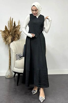 ست بالاتنه و پائین تنه مشکی زنانه بافتنی Tesettür Diyarı - کد 904687040
