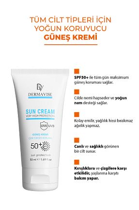 کرم ضد آفتاب بدن SPF 50 + Dermavise - کد 938777179