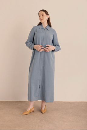 کلاه و ابایا سرمه ای زنانه مخلوط پلی استر Aker - کد 939106499