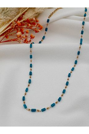 گردنبند استیل ( فولاد ) آبی زنانه استیل (فولاد) Siya Silver - کد 939098372