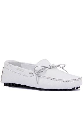 کفش کلاسیک سفید مردانه چرم خالص Sail Lakers - کد 6392213