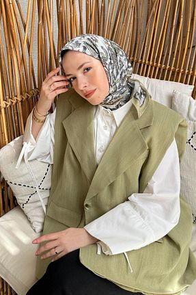 روسری سبز پلی استر lamelif - کد 939126051
