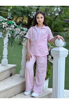 ست بالاتنه و پائین تنه صورتی بچه گانه پنبه ای RMT Collection - کد 939118492