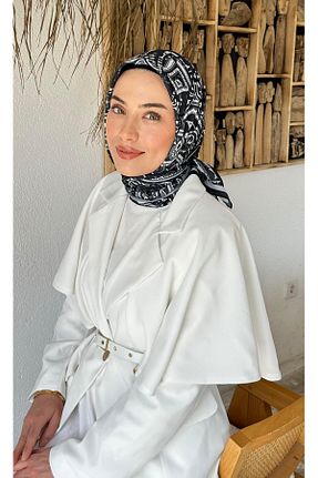 روسری مشکی پلی استر lamelif - کد 939129715