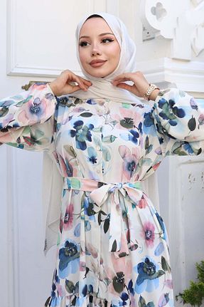 لباس حجاب سرمه ای زنانه رگولار giyze - کد 939124569