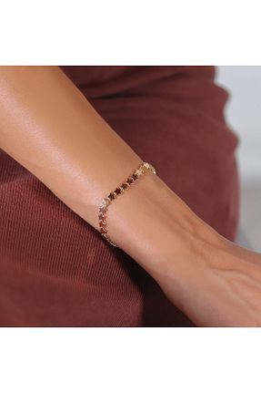 دستبند طلا زرد زنانه 14 عیار Değerli Kuyumculuk - کد 99733041