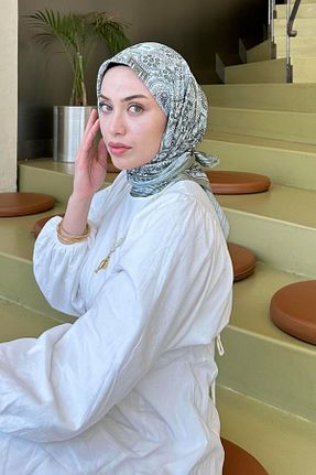 روسری سبز پلی استر lamelif - کد 939115445