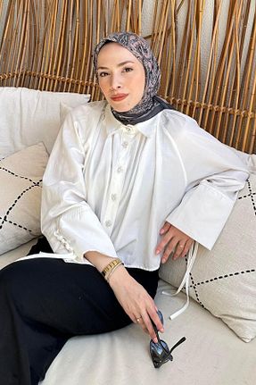 روسری مشکی پلی استر lamelif - کد 939130191