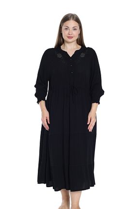 لباس سایز بزرگ مشکی زنانه ویسکون Juliet Deluxe - کد 937539096