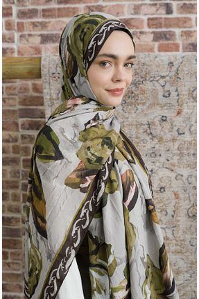 شال سبز زنانه پنبه پلی استر Fatma Atasoy - کد 939126901