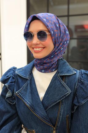 روسری طوسی پنبه ای Silk Home - کد 890812831