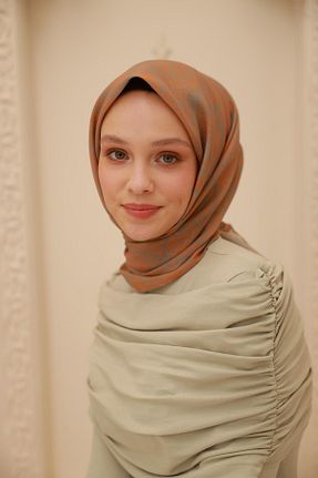 روسری قهوه ای پنبه ای Silk Home - کد 928936635