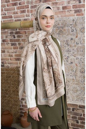 شال بژ زنانه پلی استر Fatma Atasoy - کد 939125212