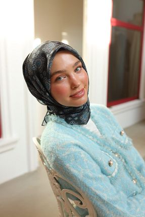 روسری طوسی پنبه ای Silk Home - کد 890812984