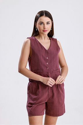 ست بالاتنه و پائین تنه زرشکی زنانه بافتنی ikomteks - کد 939145731