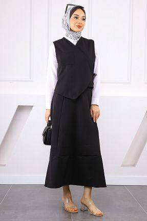ست بالاتنه و پائین تنه حجاب مشکی زنانه رگولار İmajButik - کد 939137905