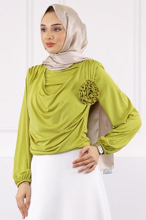 بلوز حجاب سبز زنانه رگولار İmajButik - کد 939138215