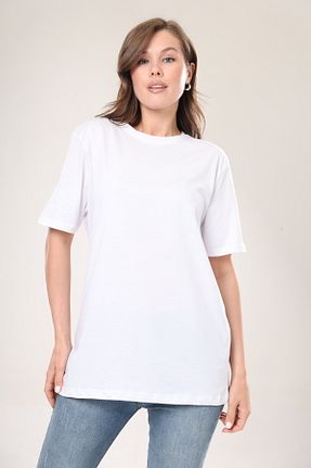 تیشرت سفید زنانه اورسایز Tight Lady - کد 668029133