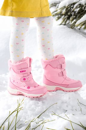 بوت برفی صورتی بچه گانه پارچه ای Kiko Kids - کد 760163549