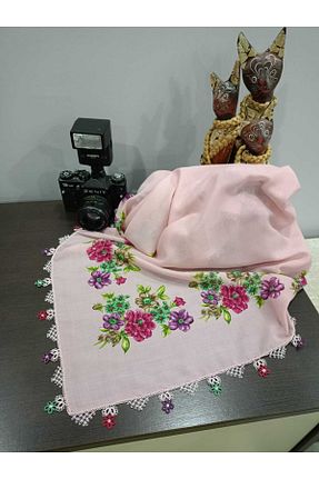 دستمال گردن صورتی زنانه پنبه ای İyisini İstersen - کد 939163495