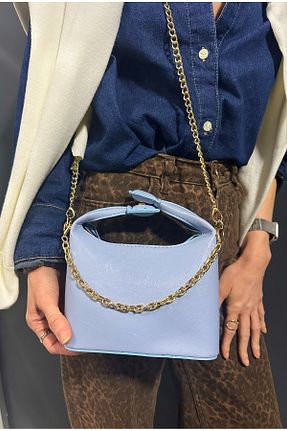 کیف دوشی آبی زنانه چرم مصنوعی Melos Butik - کد 922546565