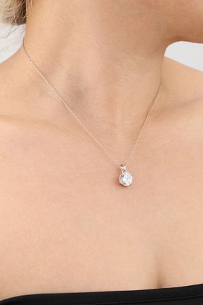 گردنبند نقره طوسی زنانه 925 عیار gülayıcık - کد 939175555