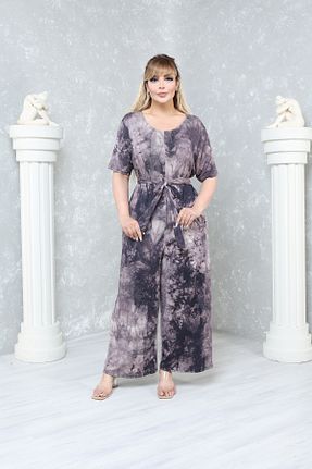 سرهمی سایز بزرگ بنفش زنانه سایز بزرگ MJORA - کد 939174853